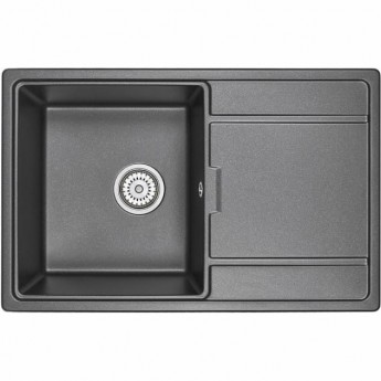 Кухонная мойка GRANULA GR-7804 шварц (черный металлик) Кухонная мойка GRANULA GR-7804 шварц (черный металлик)