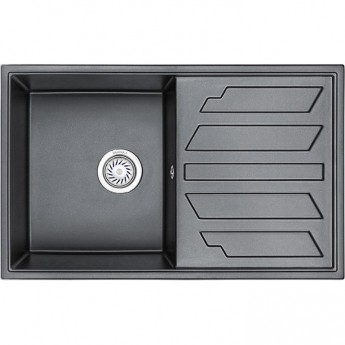 Кухонная мойка GRANULA GR-8002 шварц (черный металлик) Кухонная мойка GRANULA GR-8002 шварц (черный металлик)