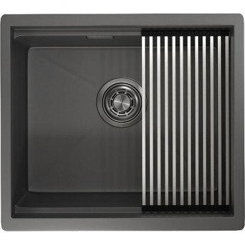 Кухонная мойка GRANULA KITCHEN SPACE KS-5045U графит матовый Кухонная мойка GRANULA KITCHEN SPACE KS-5045U графит матовый