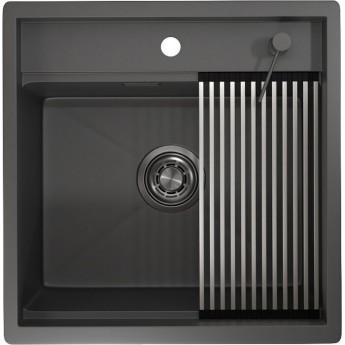 Кухонная мойка GRANULA KITCHEN SPACE KS-5051 графит матовый Кухонная мойка GRANULA KITCHEN SPACE KS-5051 графит матовый