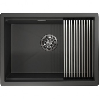 Кухонная мойка GRANULA KITCHEN SPACE KS-6045U черный матовый Кухонная мойка GRANULA KITCHEN SPACE KS-6045U черный матовый