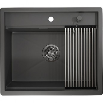 Кухонная мойка GRANULA KITCHEN SPACE KS-6051 графит матовый Кухонная мойка GRANULA KITCHEN SPACE KS-6051 графит матовый