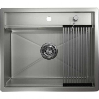 Кухонная мойка GRANULA KITCHEN SPACE KS-6051 сталь матовая Кухонная мойка GRANULA KITCHEN SPACE KS-6051 сталь матовая