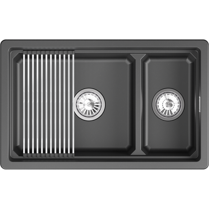 Кухонная мойка GRANULA KS-7304iU черный металлик кварц 7304iU SHBAPC