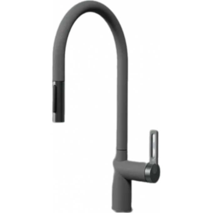 Смеситель для кухни GRANULA 8172 алюминиум с выдвижным изливом 8172 ALYUMIHIYM