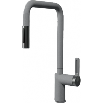 Смеситель для кухни GRANULA GR-8173 базальт с выдвижным изливом