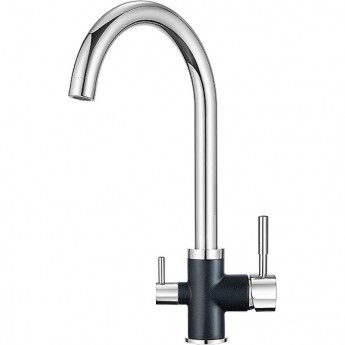 Смеситель GRANULA GR-3168 ХРОМ/ШВАРЦ (ЧЕРНЫЙ МЕТАЛЛИК) Смеситель GRANULA GR-3168 ХРОМ/ШВАРЦ (ЧЕРНЫЙ МЕТАЛЛИК)