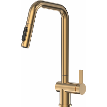 Смеситель кухонный GRANULA KS-7273 золото сатин, сталь